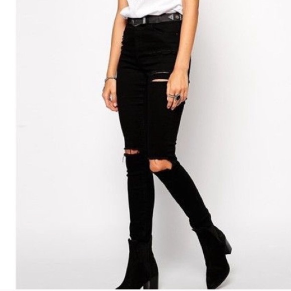 ASOS Denim - ASOS highwaist ripped jeans